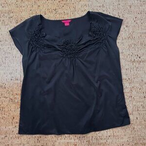 Sunny Leigh Black cap sleeve top XL